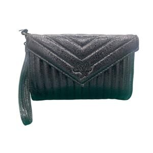 Victoria's Secret Padded Black Patent PCU Wristlet, Wallet NWT